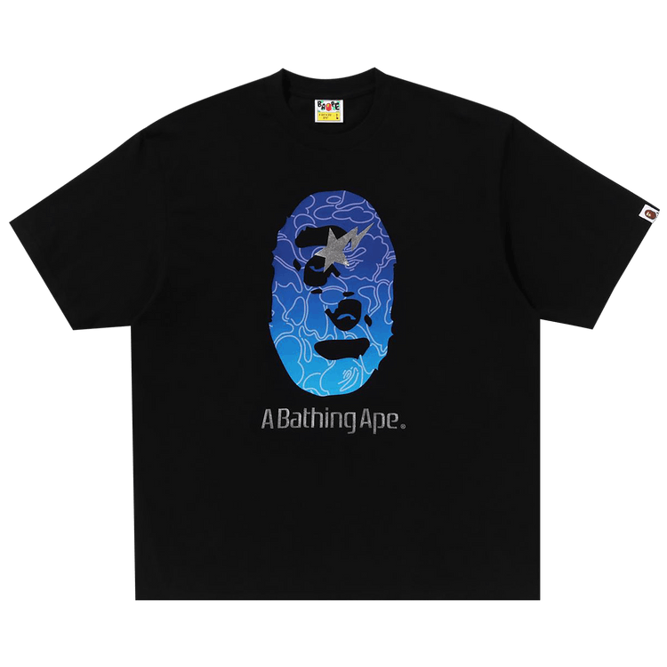 BAPE Line Camo Ape Head Relaxed Fit Tee 'Black'