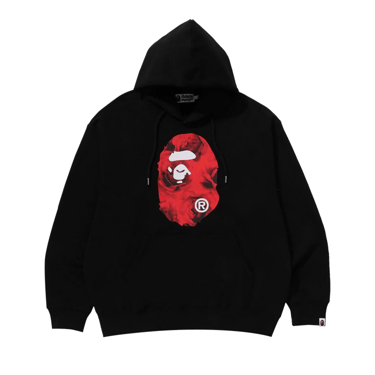 BAPE Floral Solid Camo Ape Head Relaxed Fit Pullover Hoodie 'Black'