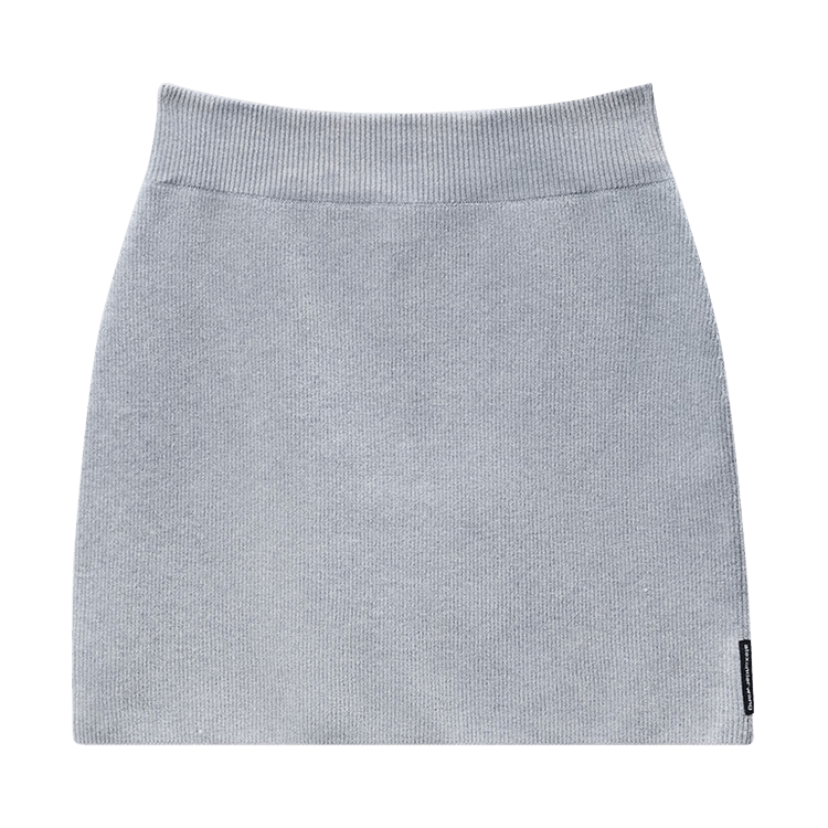 Alexander Wang Mini Skirt W/ Embossed Logo 'Washed Grey'