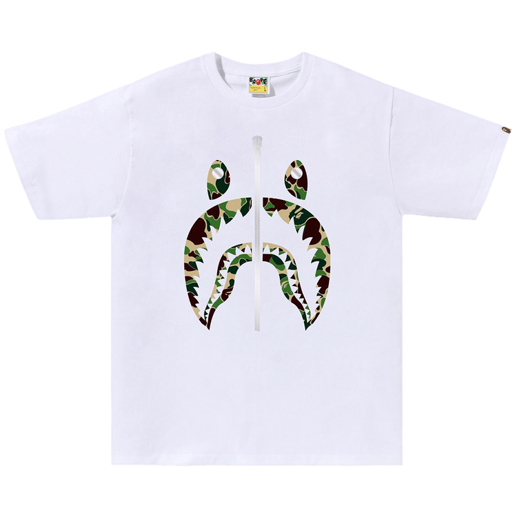 BAPE ABC Camo Shark Tee 'White/Green'