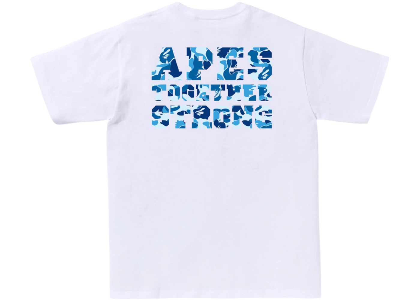 BAPE ABC Camo College ATS Tee White/Blue