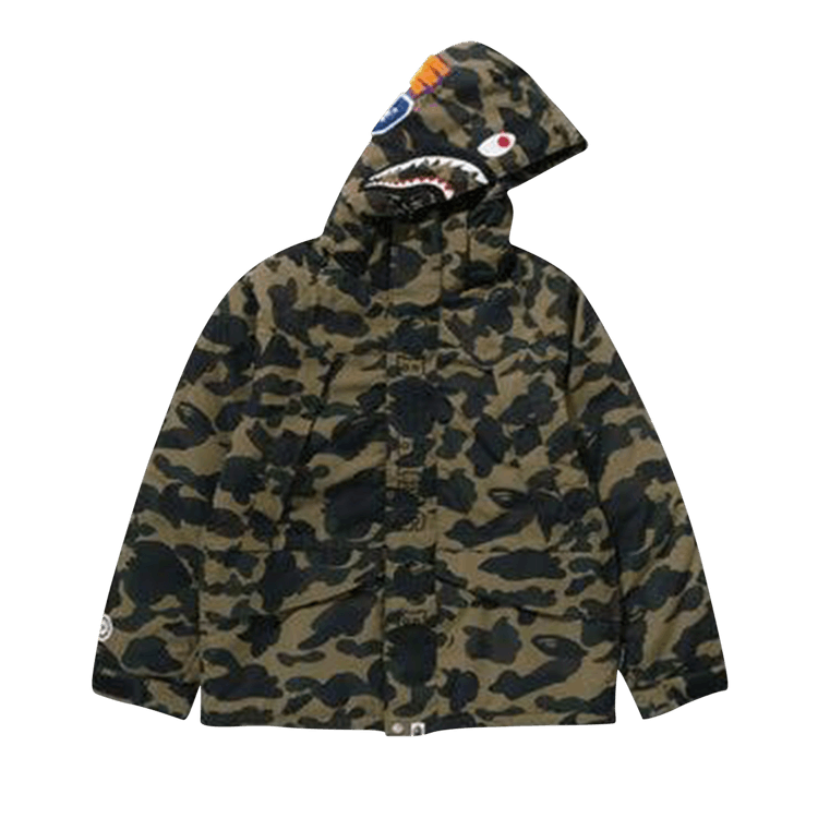 BAPE 1st Camo Shark Snowboard Jacket 'Green'