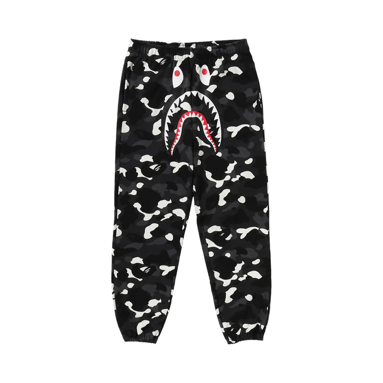 BAPE City Camo Shark Relaxed Fit Sweatpants 'Black'