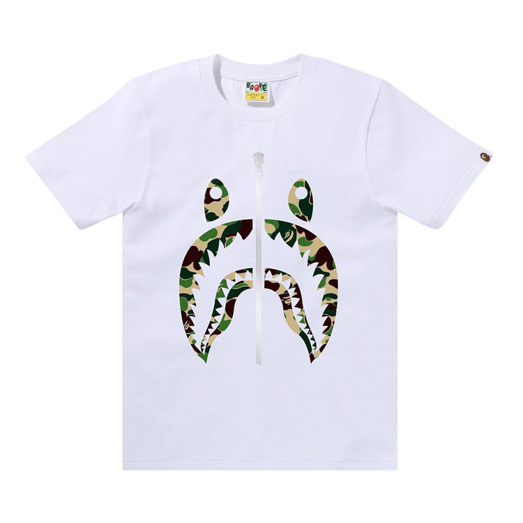 BAPE ABC Camo Shark Tee 'White/Green'