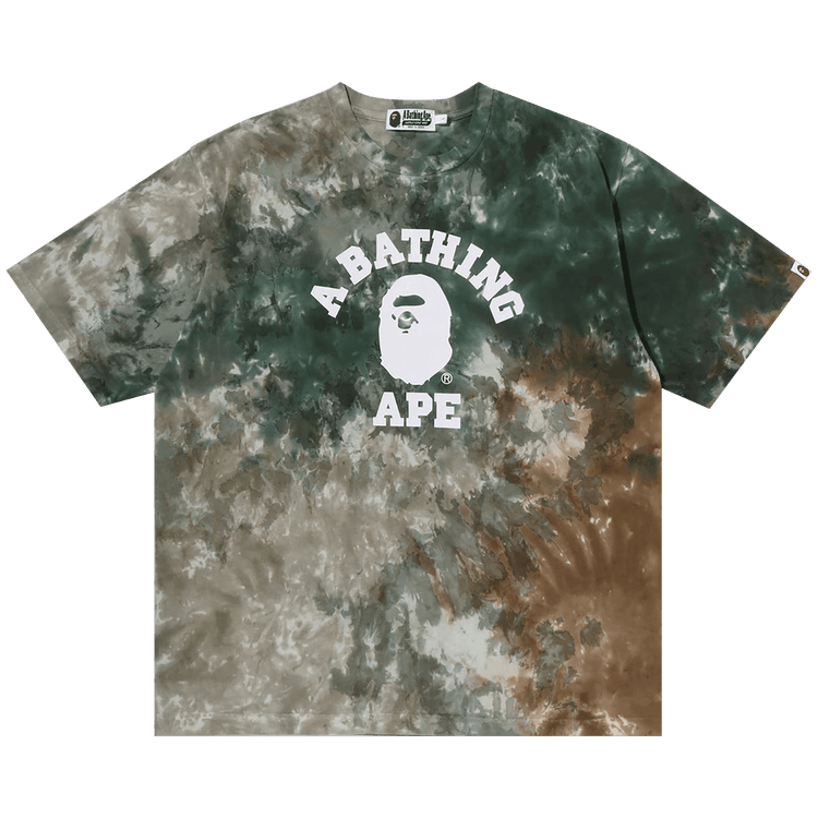 BAPE Dye College Relaxed Fit Tee 'Green'