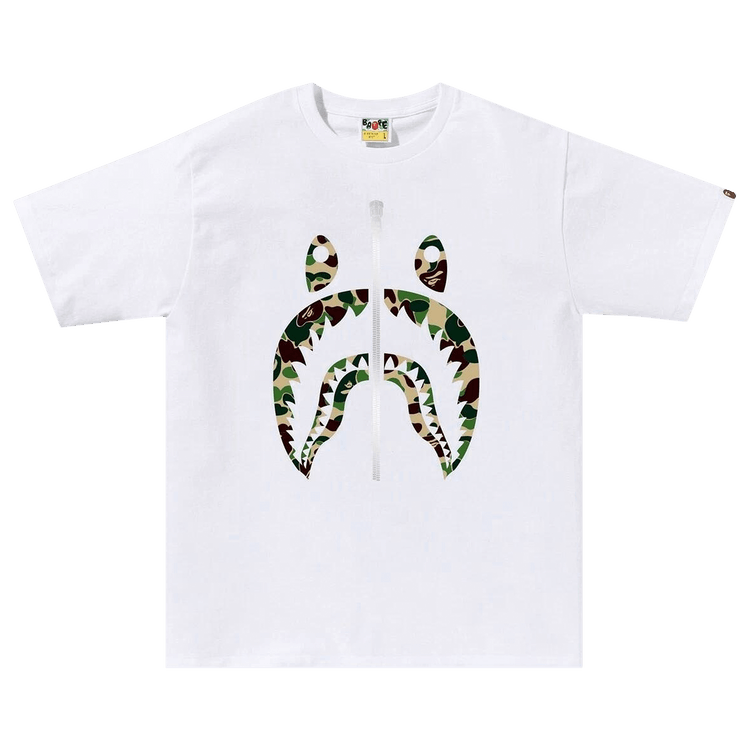 BAPE ABC Camo Shark Tee 'White Green'