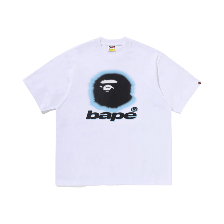 BAPE Spray Ape Head Box Relaxed Fit Tee 'White'