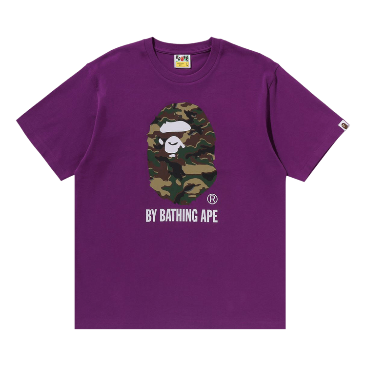 BAPE Glitch Woodland Camo By Bathing Ape Tee Purple'