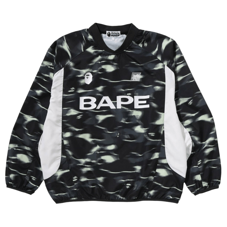 BAPE Screen Camo Football Logo Relaxed Fit Crewneck Sweatshirt 'Black'