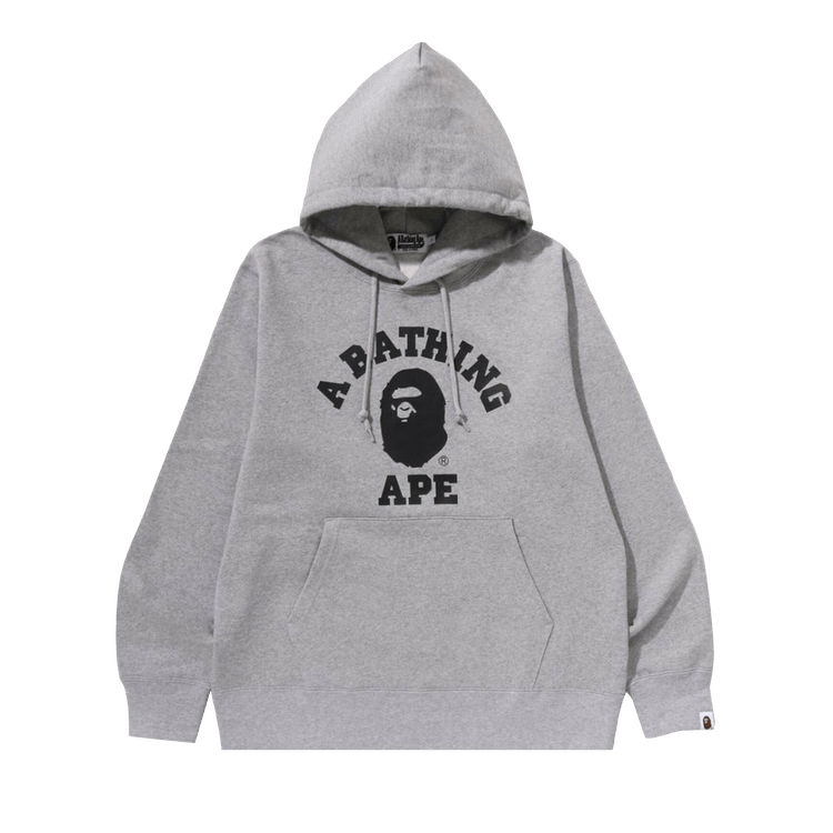 BAPE College Pullover Hoodie 'Grey'