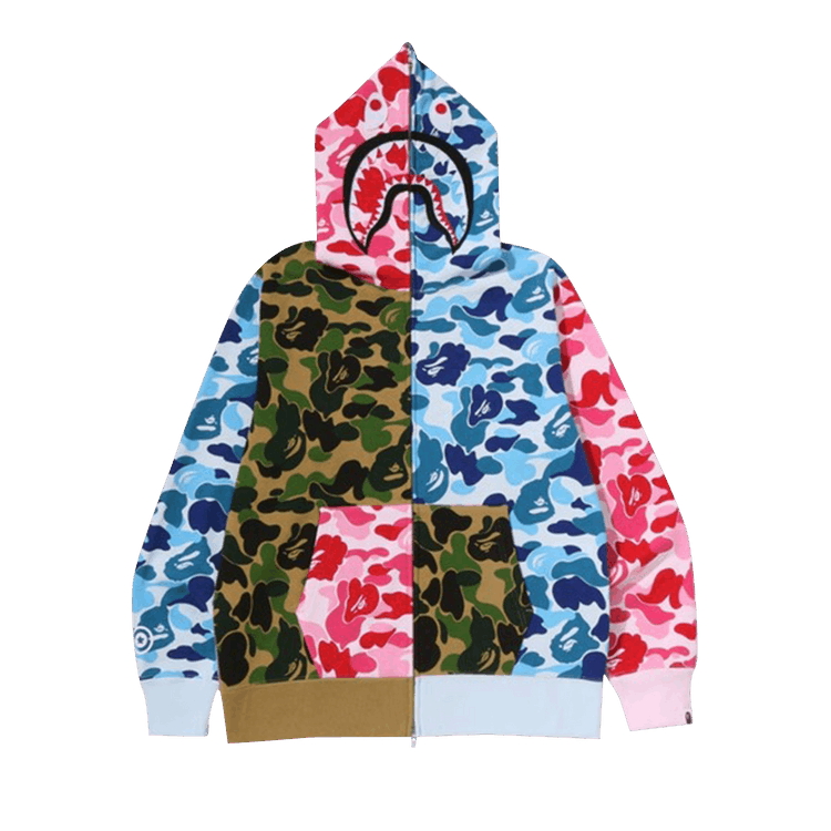 BAPE Camo Crazy Shark Full Zip Hoodie 'Mulitcolor'