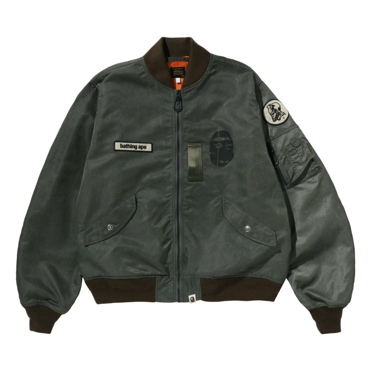 BAPE Multi Patch Bomber Jacket 'Olive Drab'