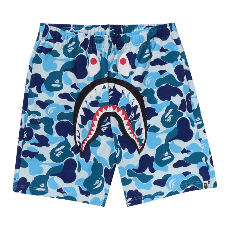 BAPE ABC Camo Shark Sweat Shorts 'Blue'