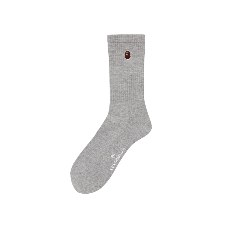 BAPE Head One Point Socks 'Grey'