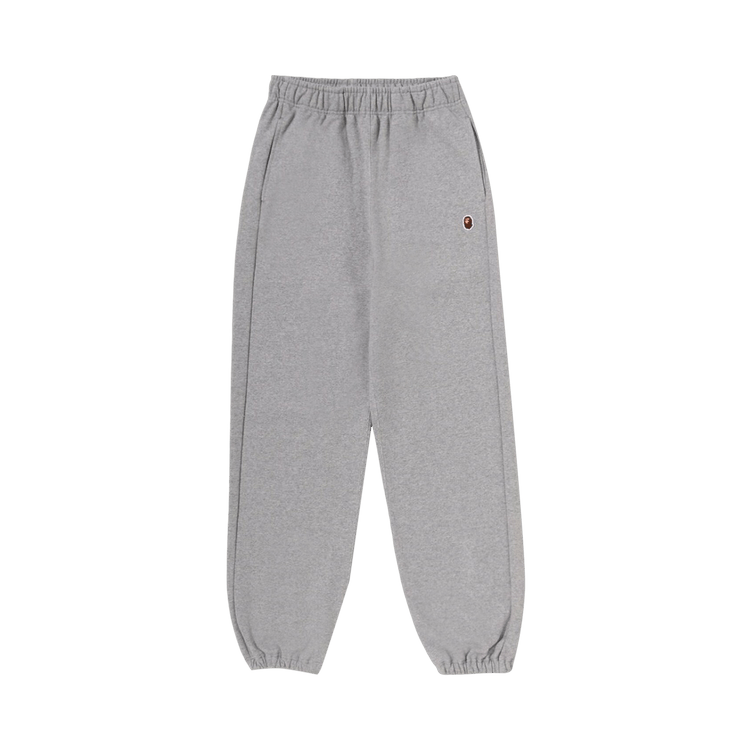 BAPE Ape Head One Point Loose Fit Sweat Pants 'Grey'