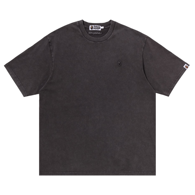 BAPE Garment Dyed One Point Relaxed Fit Tee 'Charcoal'