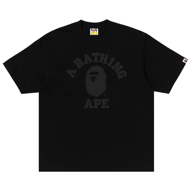 BAPE Tonal College Relaxed Fit Tee 'Black'
