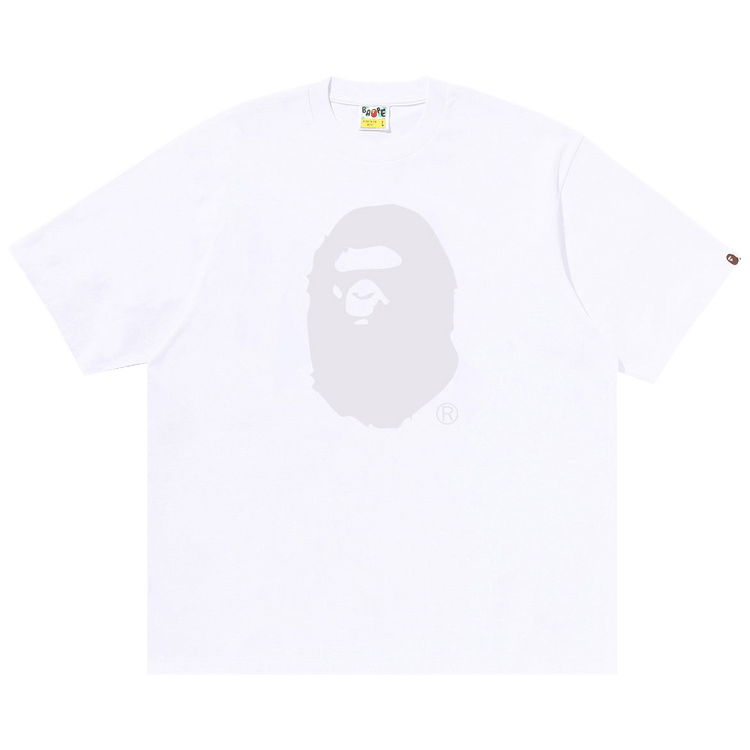 BAPE Tonal Ape Head Relaxed Fit Tee 'White'
