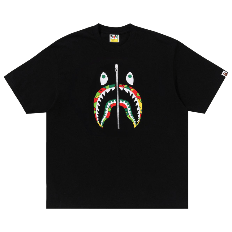 BAPE Sta Camo Shark Face Relaxed Fit Tee 'Black'
