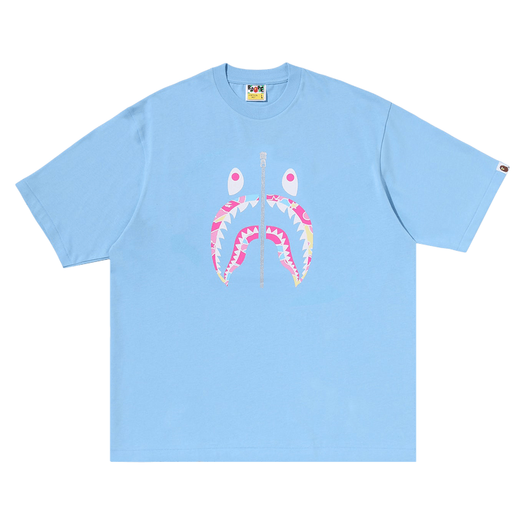 BAPE Sta Camo Shark Face Relaxed Fit Tee 'Sax'