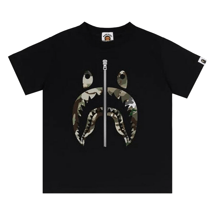 BAPE Hybrid Camo Shark Tee 'Black/Olive'