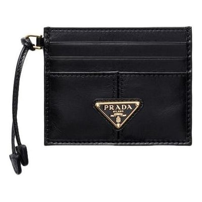 (WMNS) PRADA FW25 Leather Card Holder 'Black'