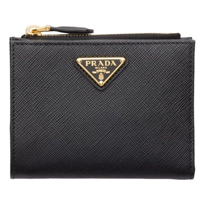 (WMNS) PRADA FW25 Small Saffiano Leather Wallet 'Black'