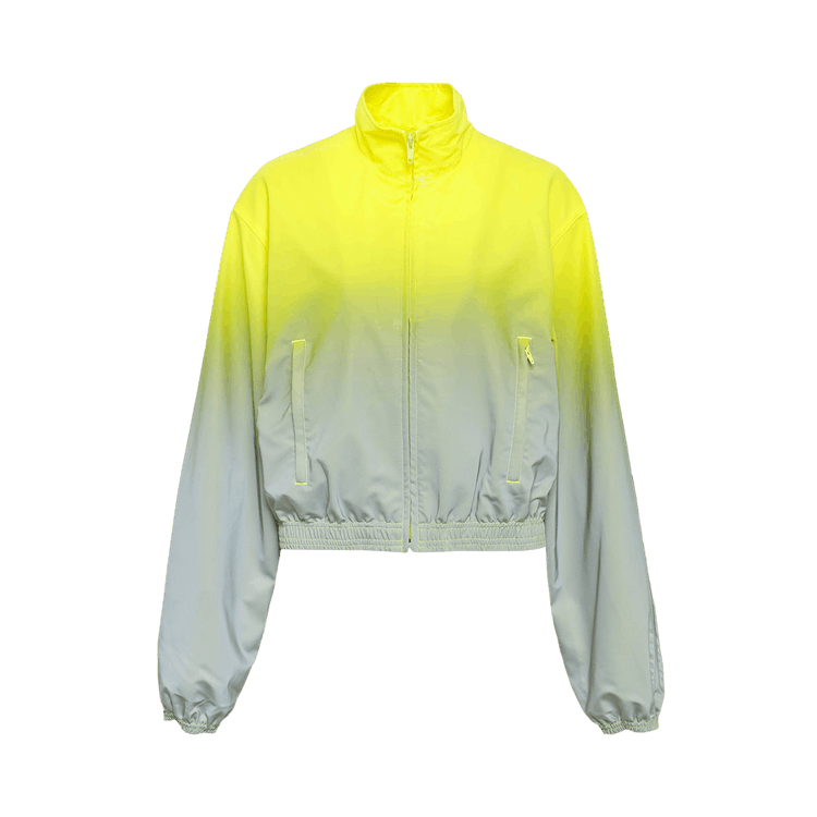 Alexander Wang Reflective Shrunken Track Jacket 'Silver/Yellow'