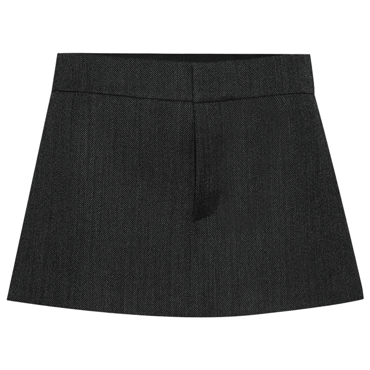 Alexander Wang Low-Rise Tailored Mini Skort W/ Side Slits 'Black/Charcoal'