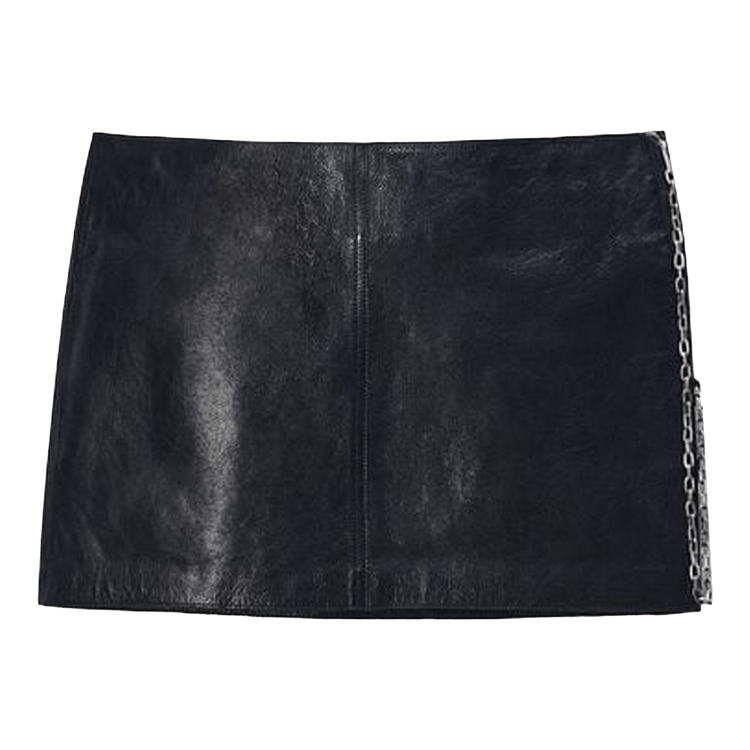 Alexander Wang Low-Rise Leather Mini Skirt 'Black'