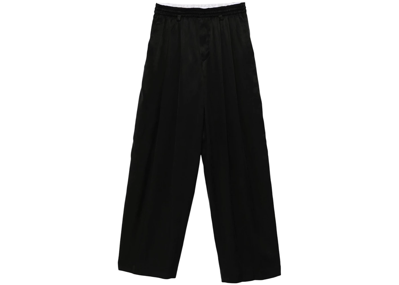 Alexander Wang Turned Down Elastic Waistband Trousers Black