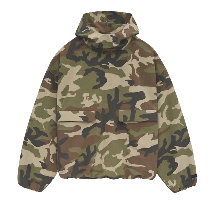 Fear of God Essentials Military Nylon Hooded Anorak 'Woodland Camo'