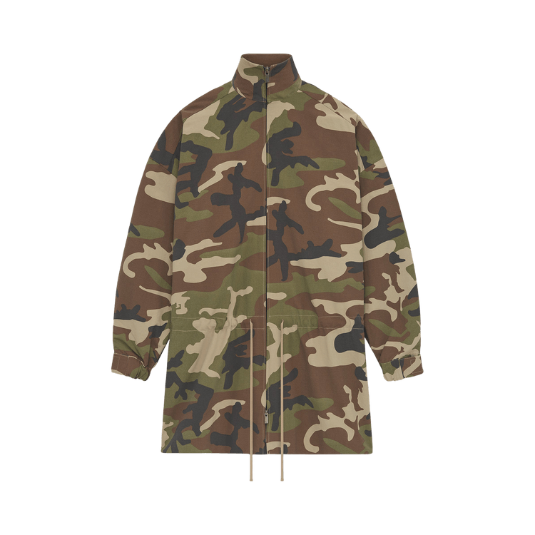 Fear of God Essentials Military Nylon Mockneck Anorak 'Woodland Camo'