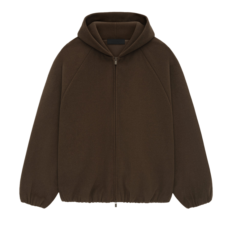 Fear of God Essentials Brushed Hooded Bomber Jacket 'Brown'