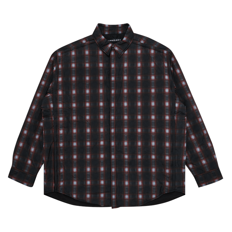 Y/Project Velcro Padded Overshirt 'Red/Grey Check'
