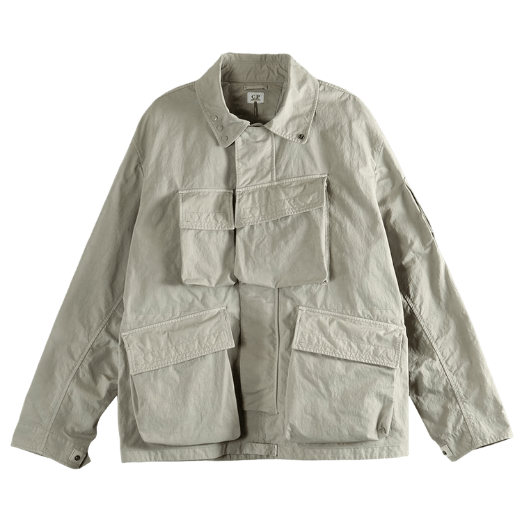 C.P. Company Twill Zip Lens Jacket 'Dove'