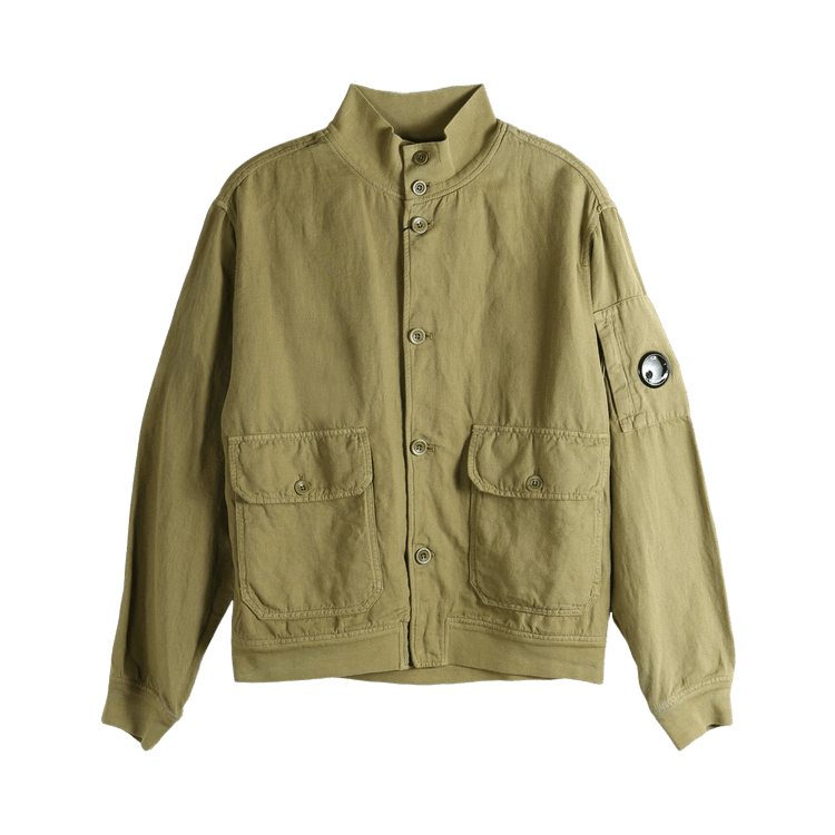 C.P. Company Medium Jacket In Broken Twill 'Dried Herb'
