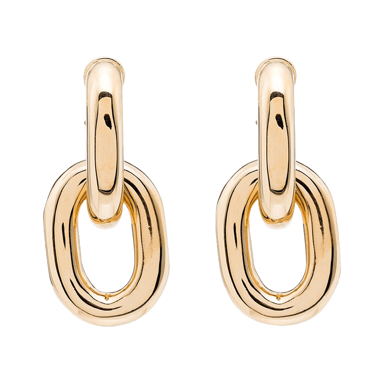 Rabanne Chain Linked Drop Earrings 'Gold'
