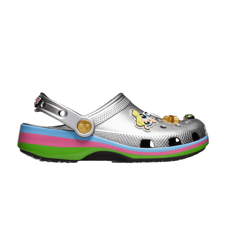 Crocs The Powerpuff Girls x Classic Clog Kids 'Metallic Silver'