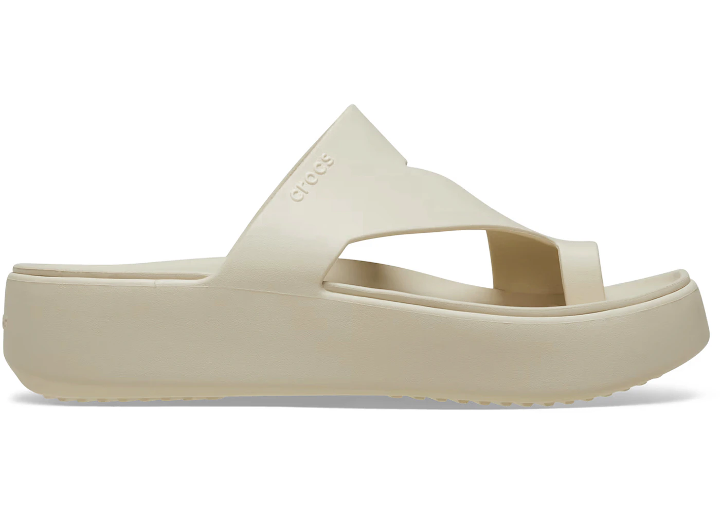 Crocs Getaway Platform Toe Loop Flip Sandstone (Women's)