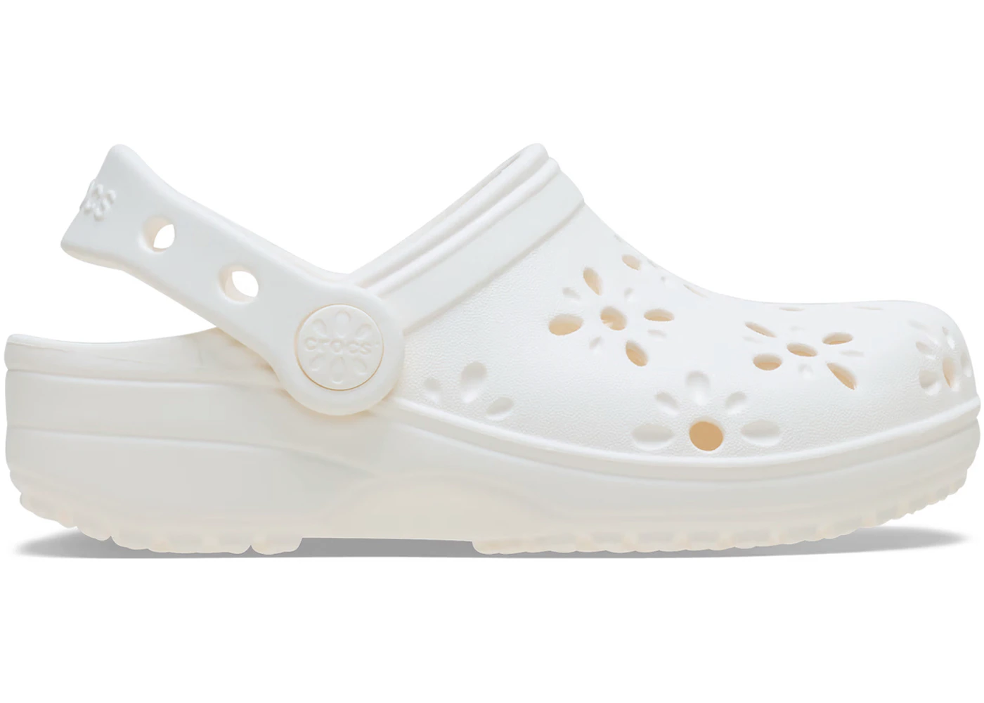 Crocs Classic Floral Cut-Out Clog Chalk (TD)