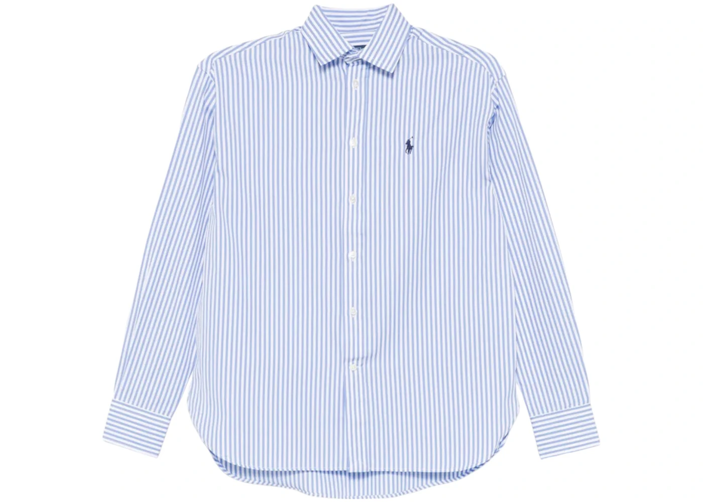 Polo Ralph Lauren 120/2 Yd Ctn Pw-Ls Rmsy St Shirt Cabana Blue/ White