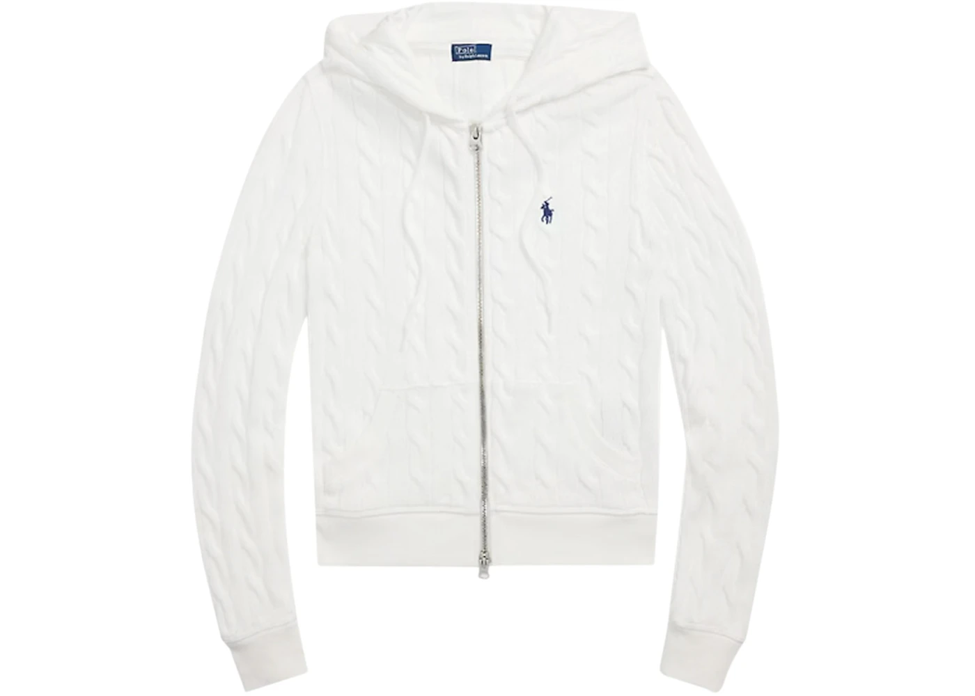 Polo Ralph Lauren Women's Long Sleeve Full Zip Hoodie White