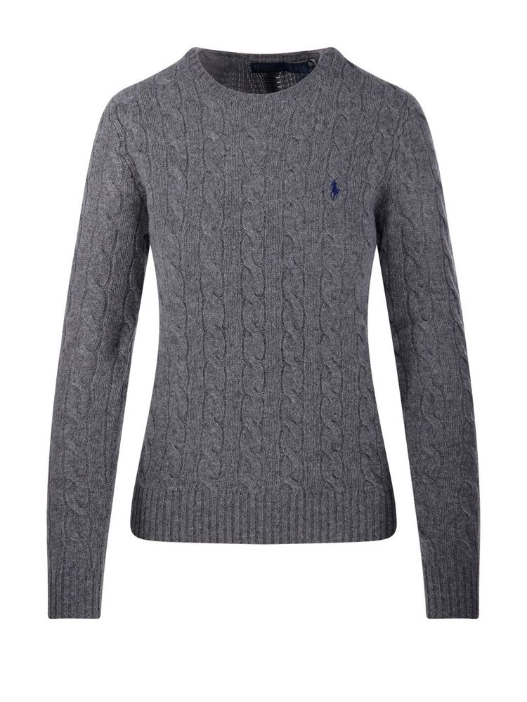 Polo Ralph Lauren Logo Embroidered Cable-Knitted Jumper