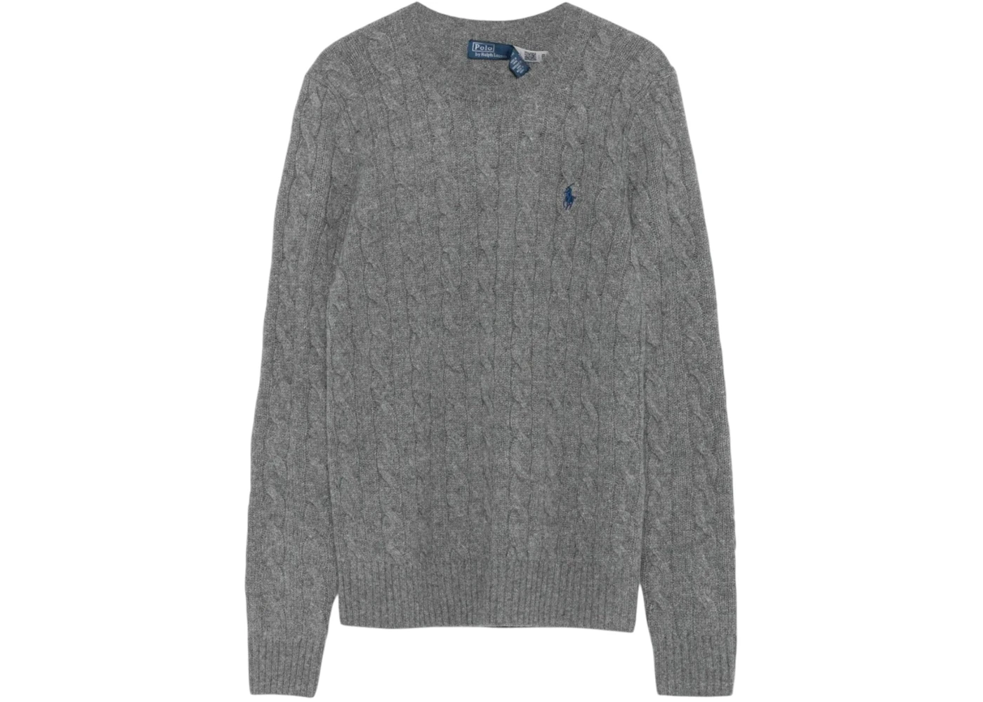 Polo Ralph Lauren Women's Long Sleeve Collared Pullover Sweater Battalion Grey Heather