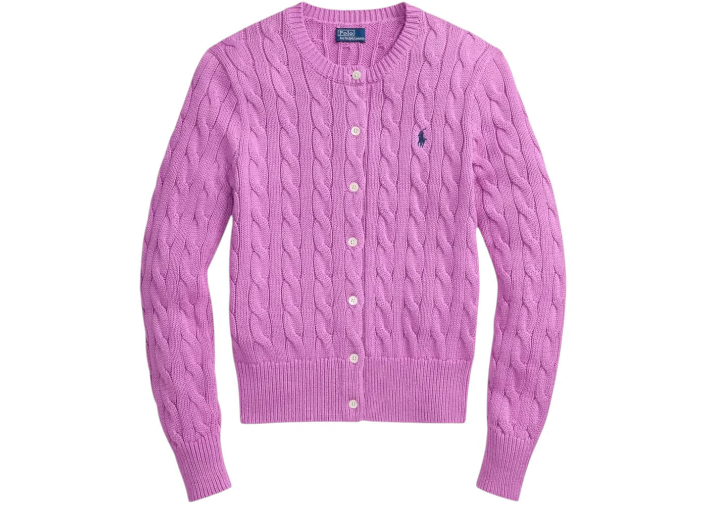 Polo Ralph Lauren Long Sleeve Cardigan Thistle Pink