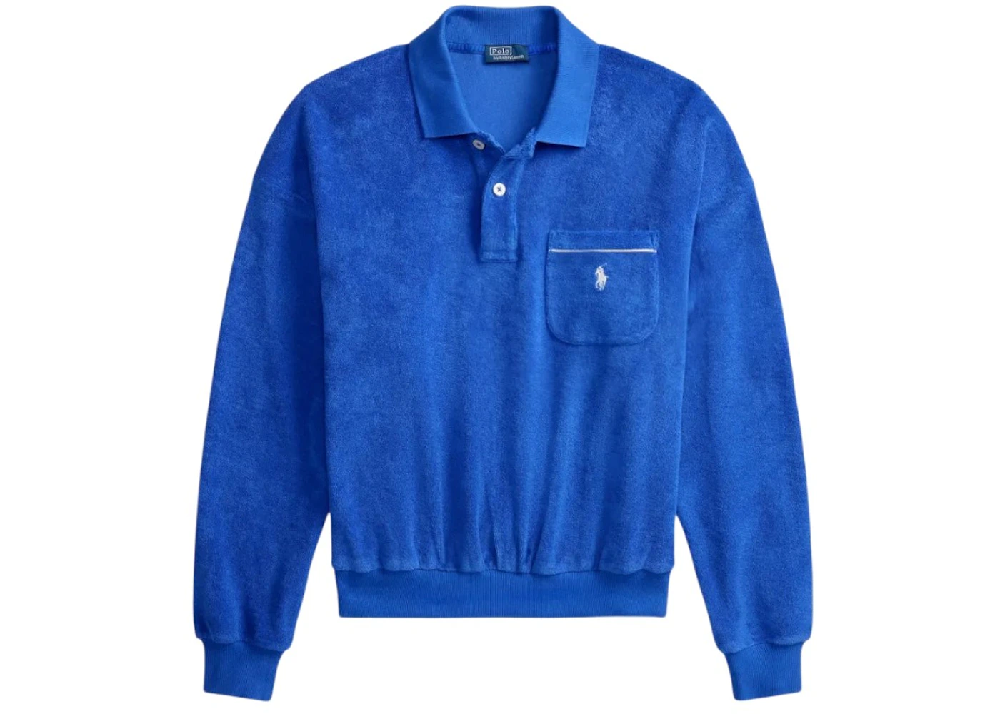 Polo Ralph Lauren Long Sleeve Polo Knit Collar Shirt Gala Blue