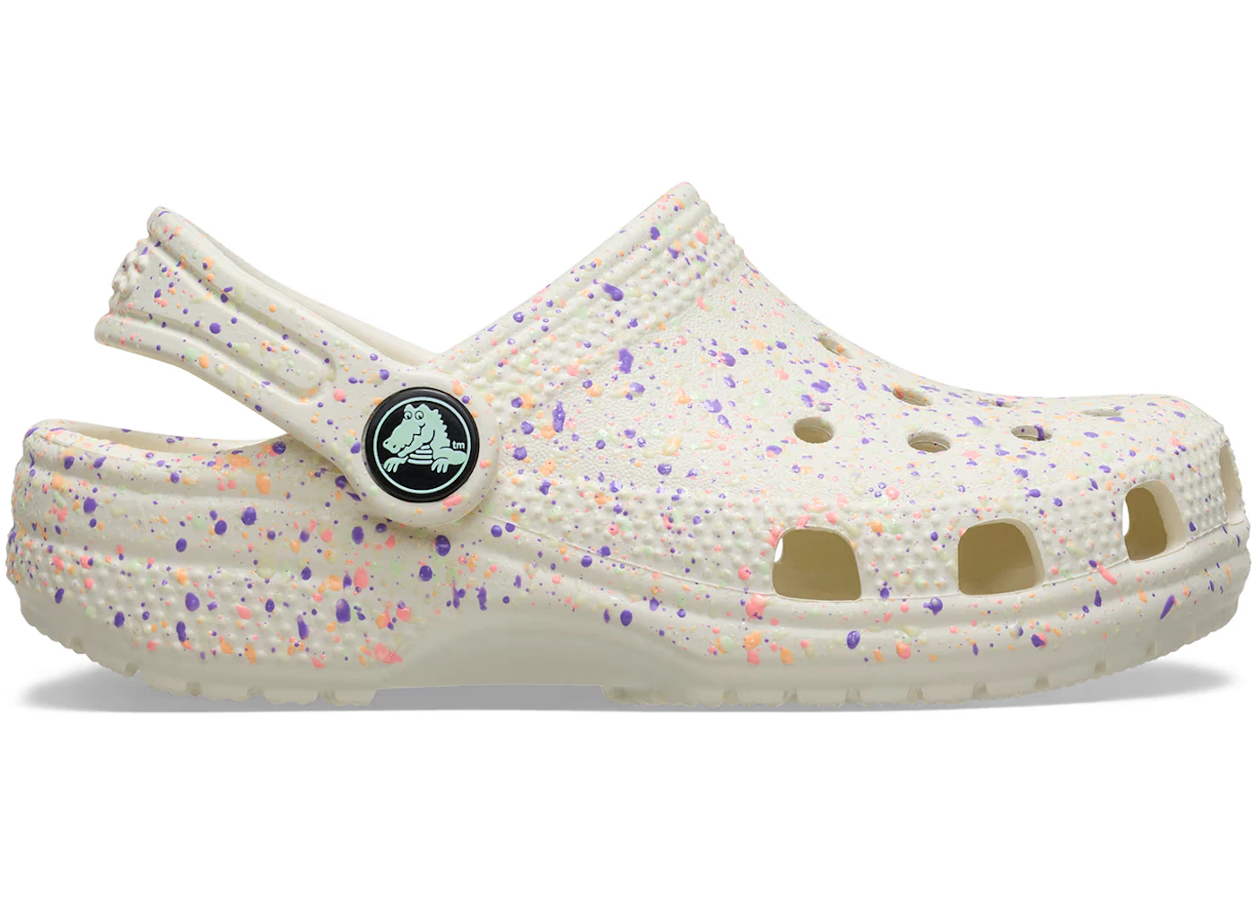 Crocs Classic Glow Paint Splatter Clog Summit White Multi (Kids)