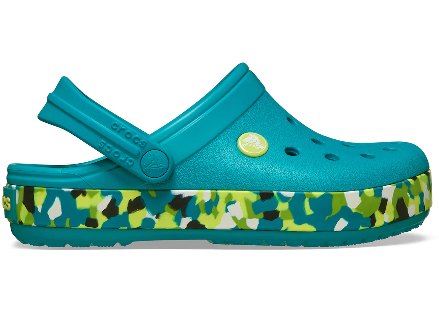 Crocs Crocband Glow Confetti Band Clog Turbo Teal Multi (Kids)