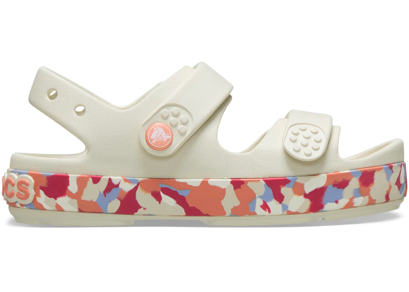 Crocs Crocband Cruiser Glow Confetti Band Sandal Summit White Guava (Kids)